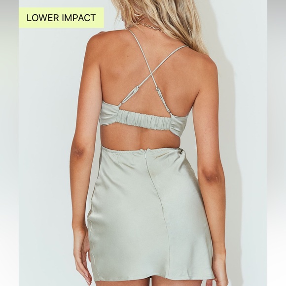 Princess Polly jemma mini dress sage - Picture 2 of 6